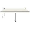 vidaXL Manual Retractable Awning with LED 450x300 cm Cream