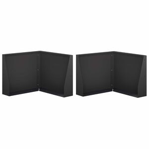 vidaXL Retaining Wall 2 pcs 50 x 50 x 30 cm Steel Black