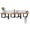 vidaXL Basin Shelf Wall Mounted Steel and Solid Wood Acacia
