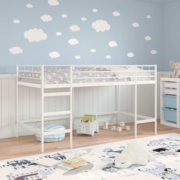 vidaXL Kids'Loft Bed Frame White 80 x 201 cm