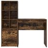 vidaXL Desk with Drawer 2 pcs Smoked Oak