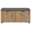 vidaXL Hall Bench with Cushion with Door Artisan Oak 100 x 38 x 46 cm
