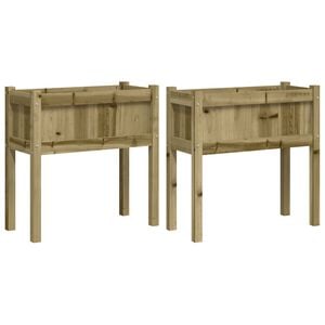 vidaXL Garden Planters 2 pcs with Legs Impregnated Wood Pine