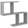 vidaXL Wall Shelf Grey Sonoma 60 x 12 x 50.5 cm Engineered Wood