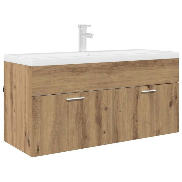vidaXL Sink cabinet with Storage with Door Artisan Oak Engineered Wood