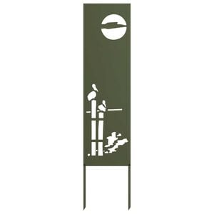 vidaXL Garden Privacy Screen Olive green 32 x 140 cm Cold-rolled steel