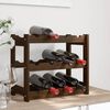 vidaXL Wine Rack for 12 Bottles Brown Solid Wood Pine