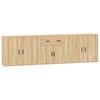 vidaXL Sideboards 3 pcs Sonoma Oak Engineered Wood