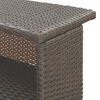 vidaXL 3 Piece Garden Bar Set with Cushions Poly Rattan Brown