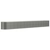 vidaXL Garden Raised Bed Powder-coated Steel 620x80x68 cm Grey