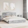 vidaXL Storage Bed Concrete Grey 180 x 200 cm Engineered Wood