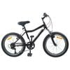 vidaXL Kids Bike 20'' 6-Speed for 6-11 Years Old Black