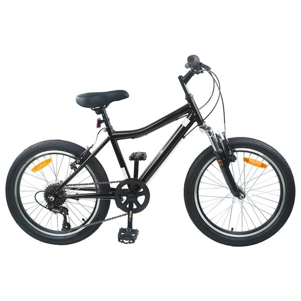 vidaXL Kids Bike 20'' 6-Speed for 6-11 Years Old Black