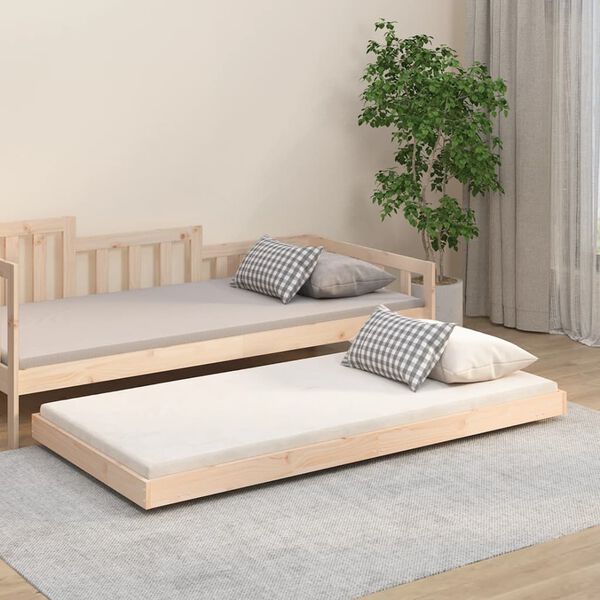 vidaXL Bed Frame without Mattress 75x190 cm Small Single Solid Wood Pine