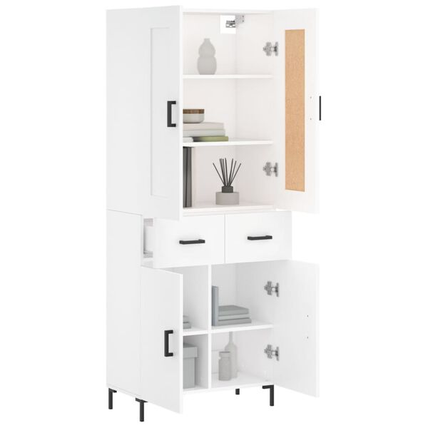 vidaXL Highboard White 69.5x34x180 cm Engineered Wood