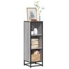 vidaXL Book Cabinet Grey Sonoma 33.5x33x107.5 cm Engineered Wood