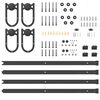 vidaXL Sliding Door Hardware Kit 400 cm Steel Black