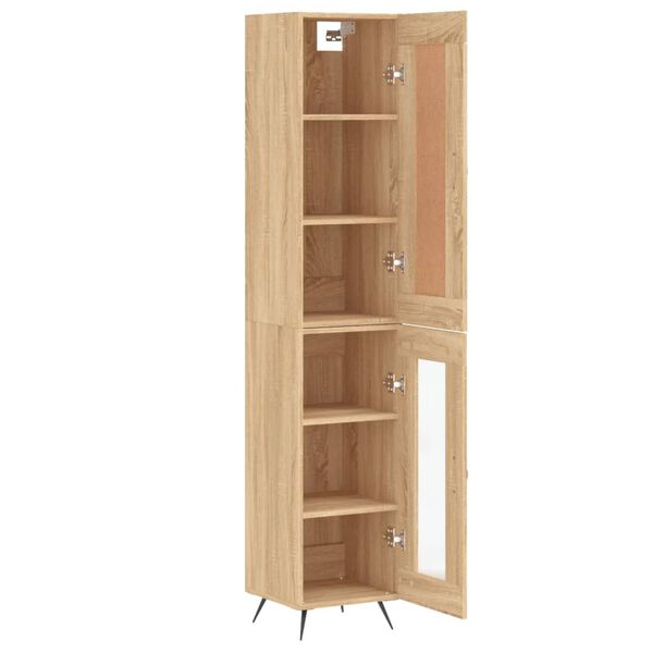 vidaXL Highboard Sonoma Oak 34.5x34x180 cm Engineered Wood