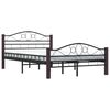 vidaXL Bed Frame without Mattress Black Metal 120x200 cm