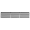 vidaXL Planter Light Grey 240 x 80 x 45 cm Steel