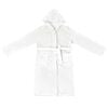 vidaXL Bathrobe Hoodie White XXXL Flannel