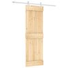vidaXL Sliding Door with Hardware Set 70x210 cm Solid Wood Pine