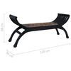 vidaXL Bench 120 cm Dark Brown Abaca