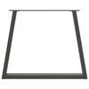 vidaXL Dining Table Legs V-Shape 2 pcs Anthracite 70x(72-73.3) cm Steel
