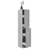 vidaXL Apothecary Cabinet Grey Sonoma 30x41x174,5 cm Engineered Wood