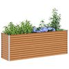 vidaXL Garden Raised Bed Light Brown 195 x 50 x 68 cm Galvanised Steel