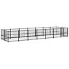 vidaXL Outdoor Dog Kennel Steel 13.14 m&sup2;
