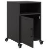 vidaXL Bedside Cabinet Black 36x39x59 cm Steel