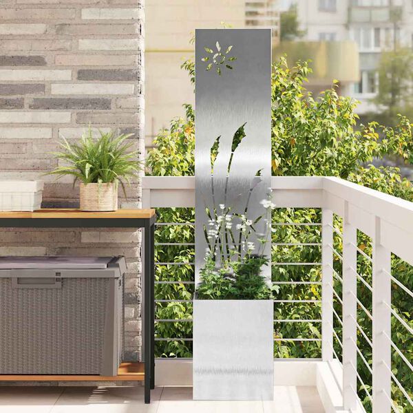 vidaXL Garden Privacy Screen Sliver 32 x 150 cm Stainless steel