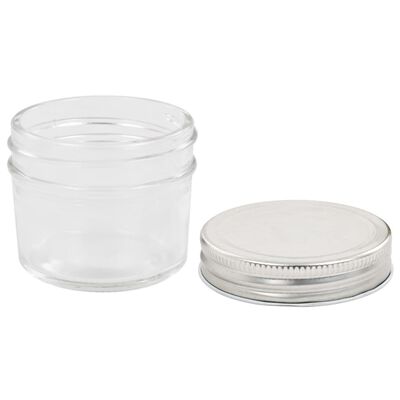 vidaXL Glass Jam Jars with Silver Lids 48 pcs 110 ml