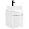 vidaXL Wall-mounted Sink Vanity High Gloss White 39 x 41 x 62.5 cm