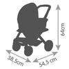 Smoby 3-in-1 Pushchair and Pram for Dolls Maxi Cosi Sage Green