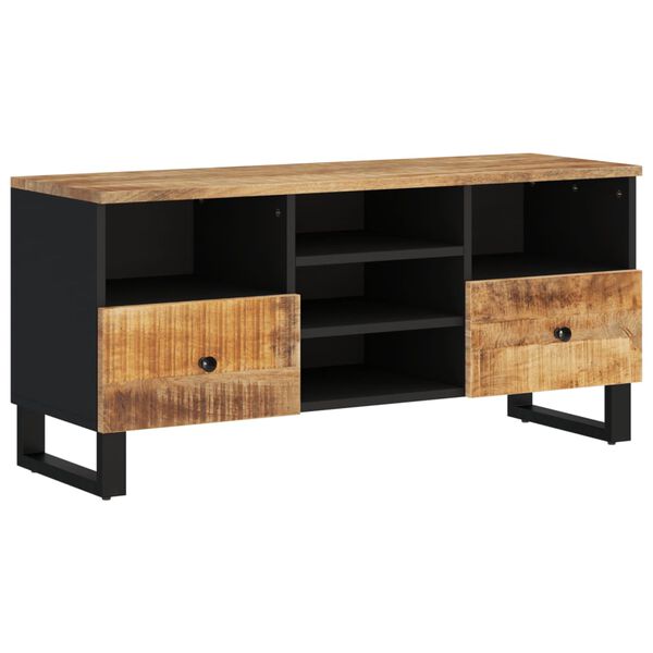 vidaXL TV Cabinet 100x33x46 cm Solid Wood Mango and Engineered Wood