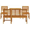 vidaXL Garden Bistro Set 5 pcs Brown Solid Acacia Wood