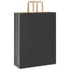 vidaXL Paper Bags 50 pcs with Handles Black 32x12x42 cm