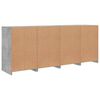 vidaXL Sideboard with LED Lights Concrete Grey 164x37x67 cm