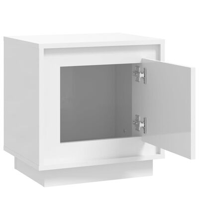 vidaXL Bedside Cabinets 2pcs HighGlossWhite 44x35x45cm EngineeredWood