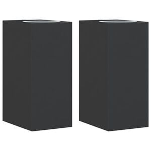 vidaXL Outdoor Wall Lights 2pcs Black Die-cast Aluminium
