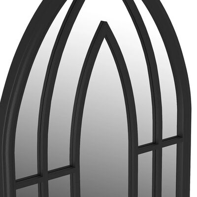 vidaXL Garden Mirror Black 100x45 cm Iron for Outdoor Use