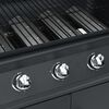 vidaXL Gas Barbecue Grill 4+1 Cooking Zone Black Steel