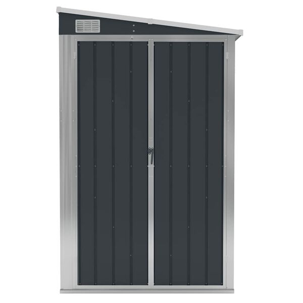 vidaXL Wall-mounted Garden Shed Anthracite 118x100x178 cm Steel