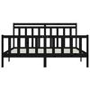 vidaXL Bed Frame without Mattress Black Solid Wood Pine 180x200 cm Super King