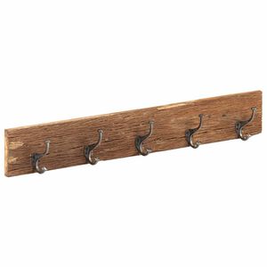 vidaXL Hall Hanger with 5 Hooks 100x2,5x15 cm Solid Reclaimed Wood