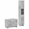 vidaXL 2 Piece Bathroom Cabinet Set EDE Concrete Grey Engineered Wood