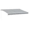 vidaXL Manual Retractable Awning With LED Anthracite&White 350x250 cm