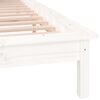 vidaXL LED Bed Frame without Mattress White 150x200 cm King Size Solid Wood